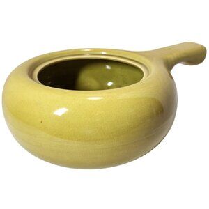 MCM Russel Wright STEUBENVILLE American Modern Handled Chartreuse Pot No Lid